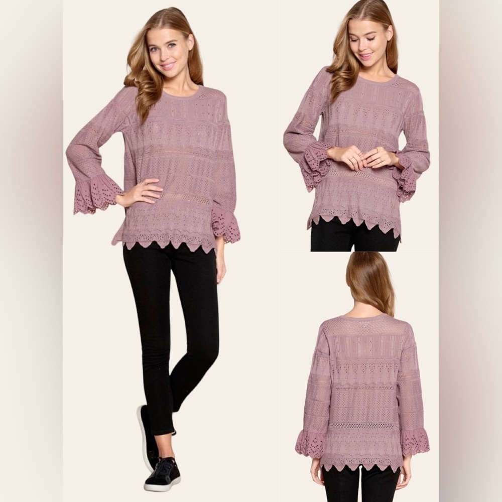 2-Pack Crochet Knit Sweater